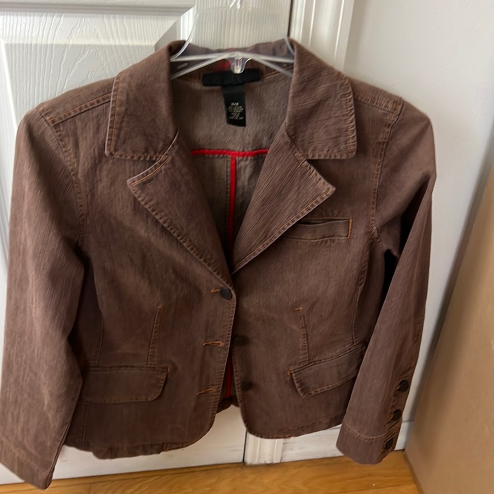 Women’s Denim Jacket, Venezia Brand, Brown size 14/16